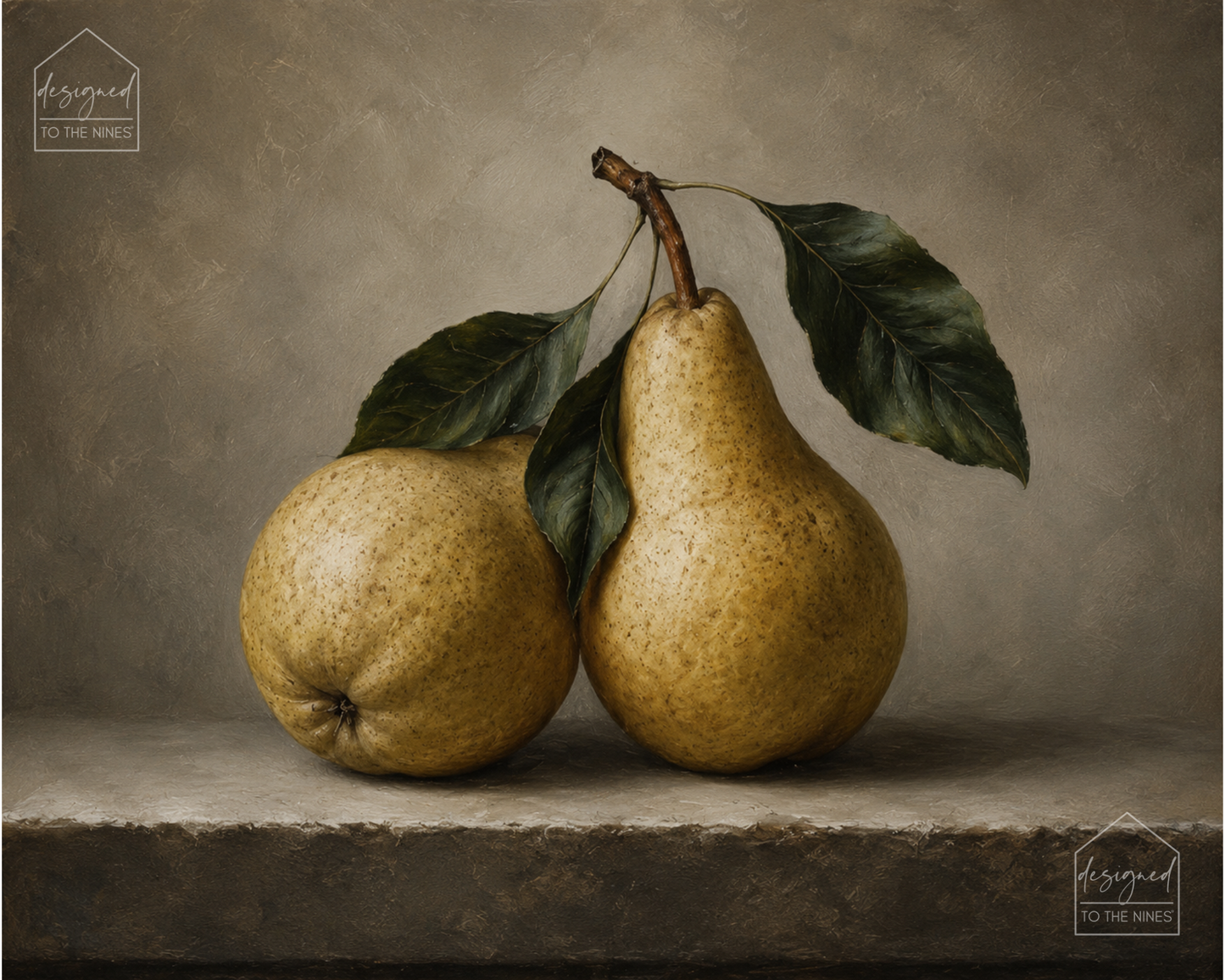 Vintage Pear Still Life Art Print | Kitchen Wall Art Digital Download