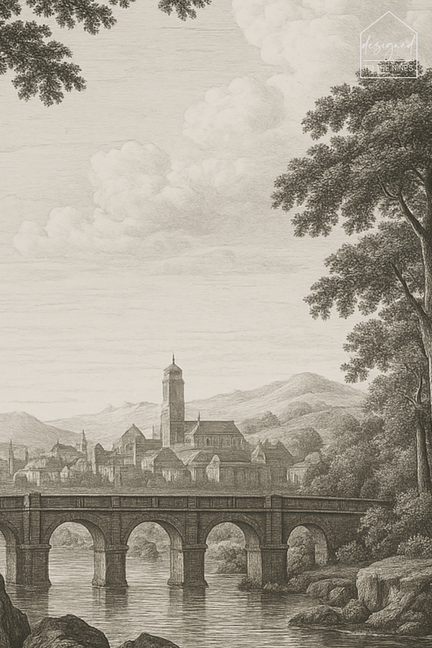 Vintage European Landscape Triptych Printable Digital Wall Art | Set of 3