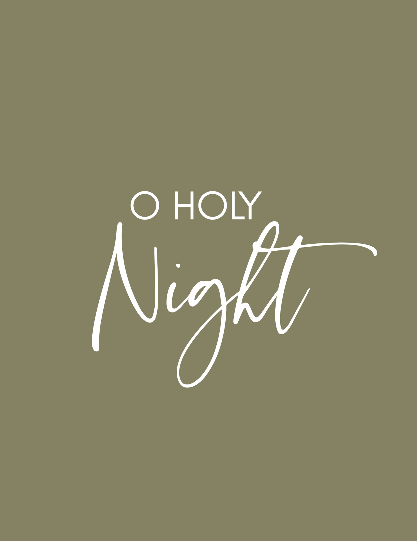 O Holy Night Digital Print – Christmas Hymn Text Art