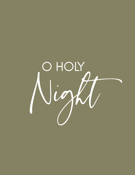 O Holy Night Digital Print – Christmas Hymn Text Art