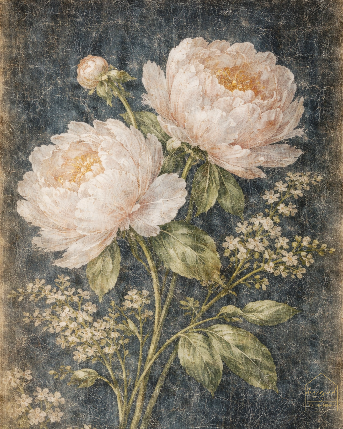 Vintage Peony Floral Art Print – Antique Botanical Wall Decor Printabl ...