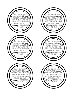 Memory Jar Label Pdf DIY Downloads – Designed to the Nines