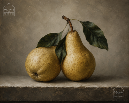 Vintage Pear Still Life Art Print | Kitchen Wall Art Digital Download