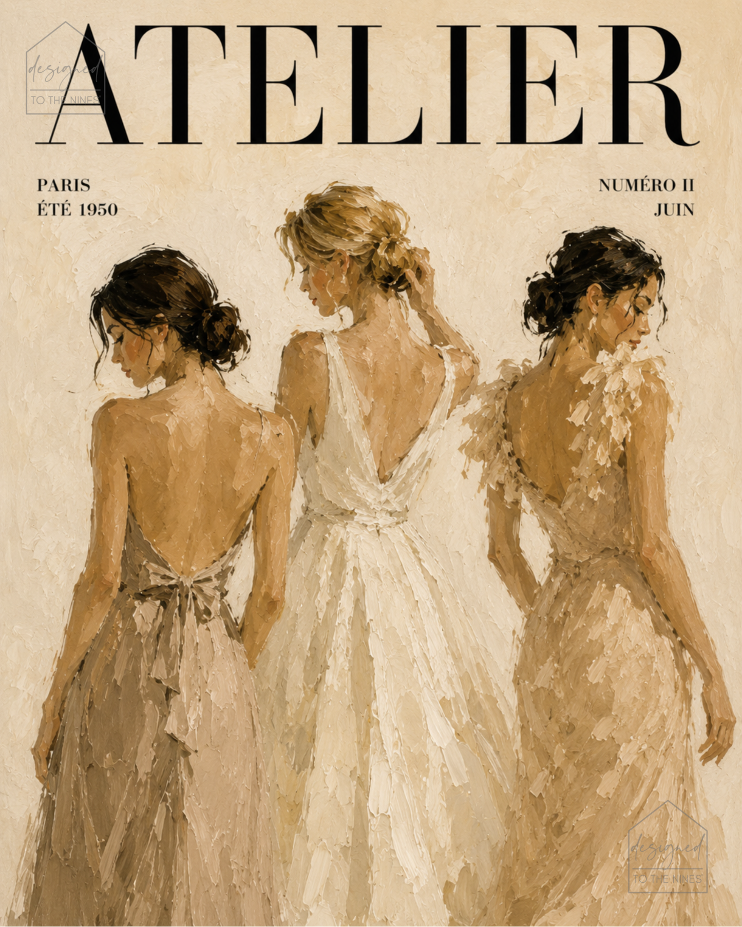 Atelier Fashion Art Print | Vintage Paris Dress Digital Download