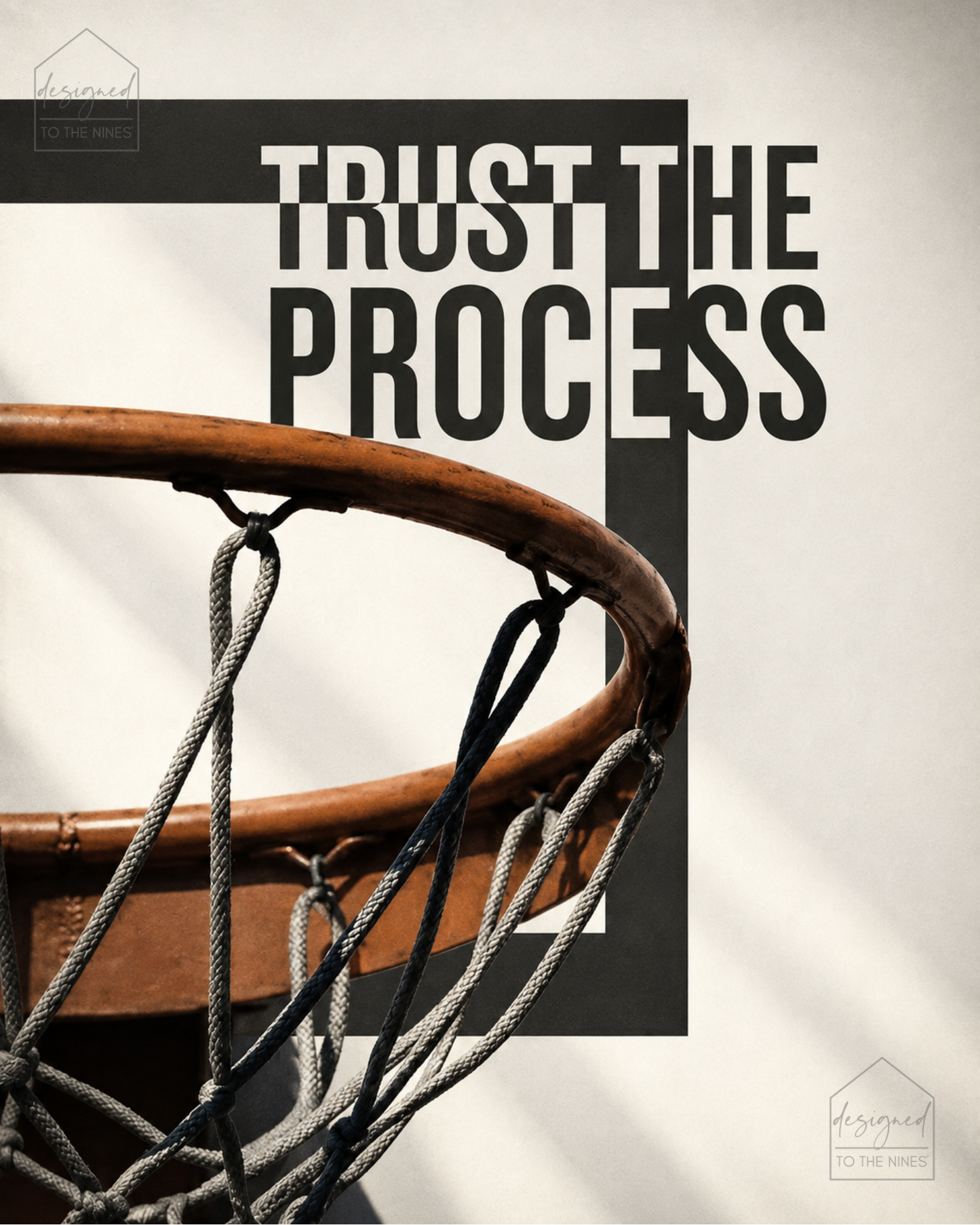 Trust the Process Basketball Art Print | Modern Sports Digital Download