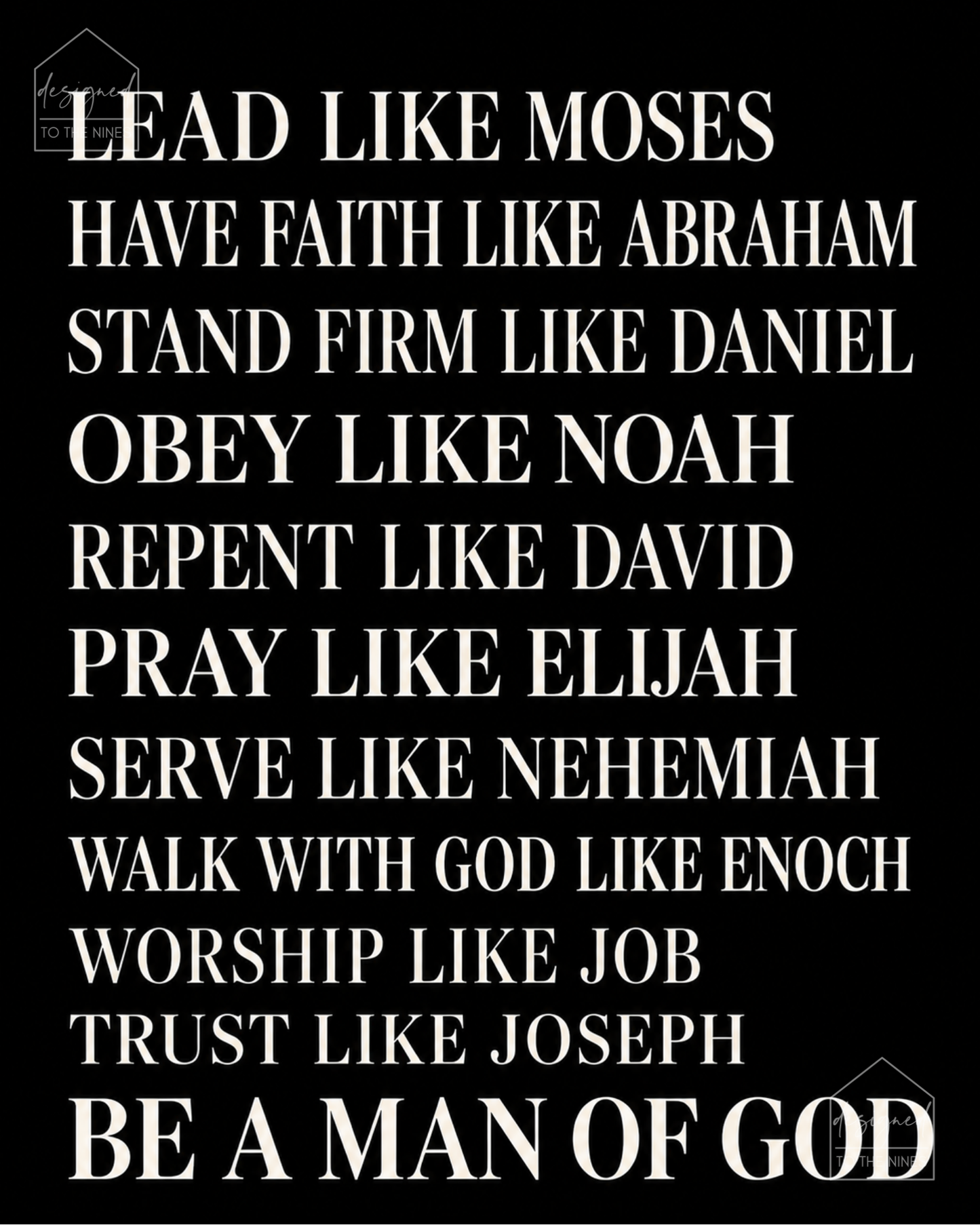 Be a Man of God Scripture Art Print | Christian Digital Download