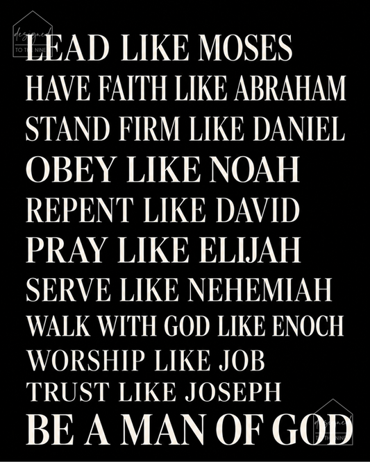 Be a Man of God Scripture Art Print | Christian Digital Download