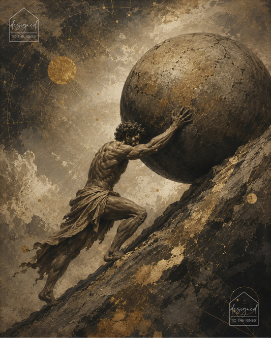 Burden of Strength Art Print | Mythology-Inspired Fitness Digital Download