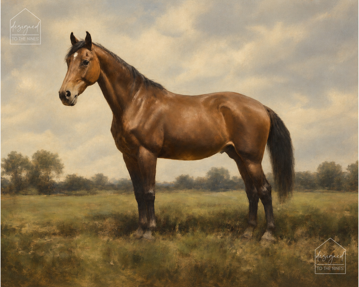 Vintage Horse Art Print | Classic Equestrian Digital Download