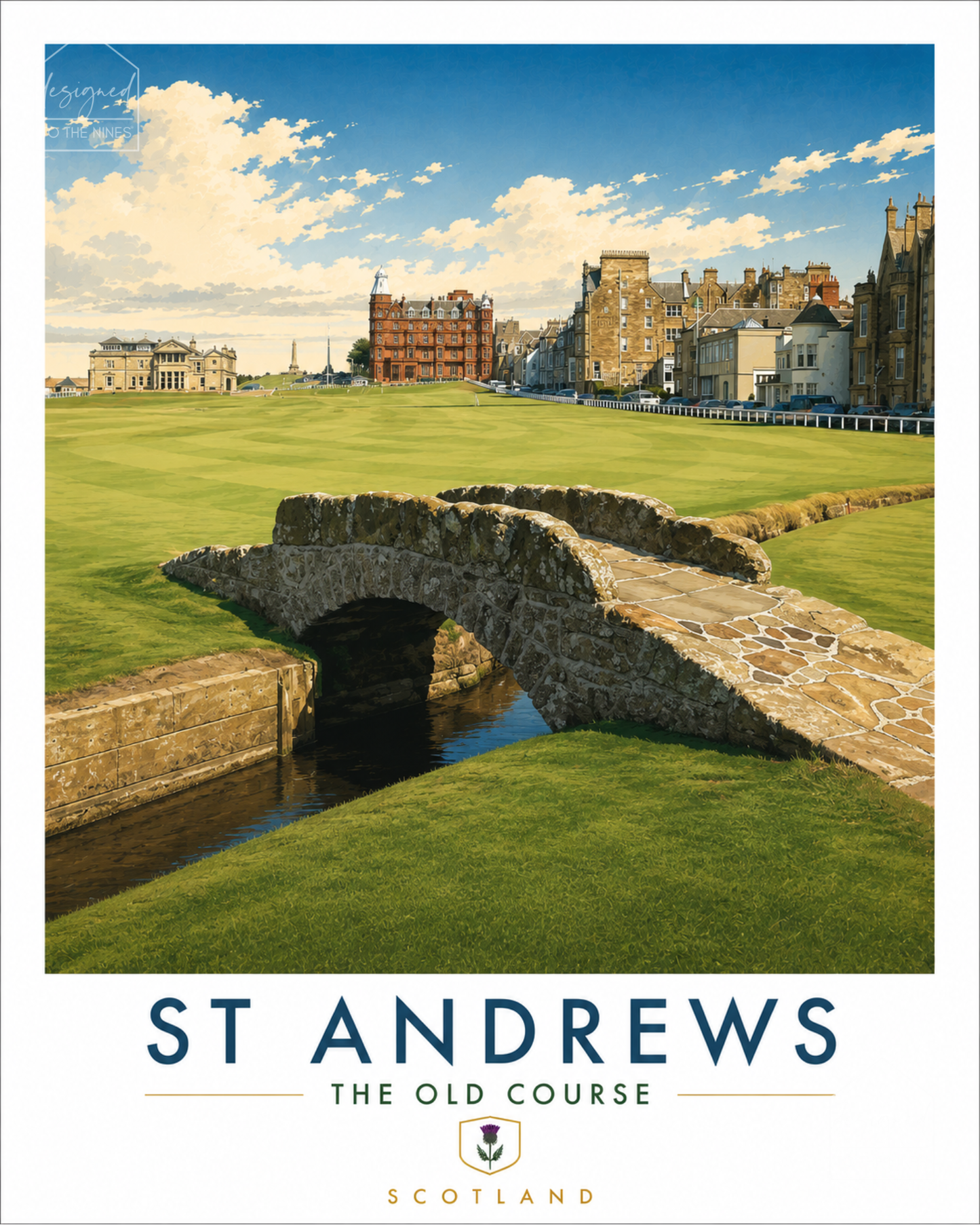 St Andrews Old Course Golf Art Print | Scotland Digital Download