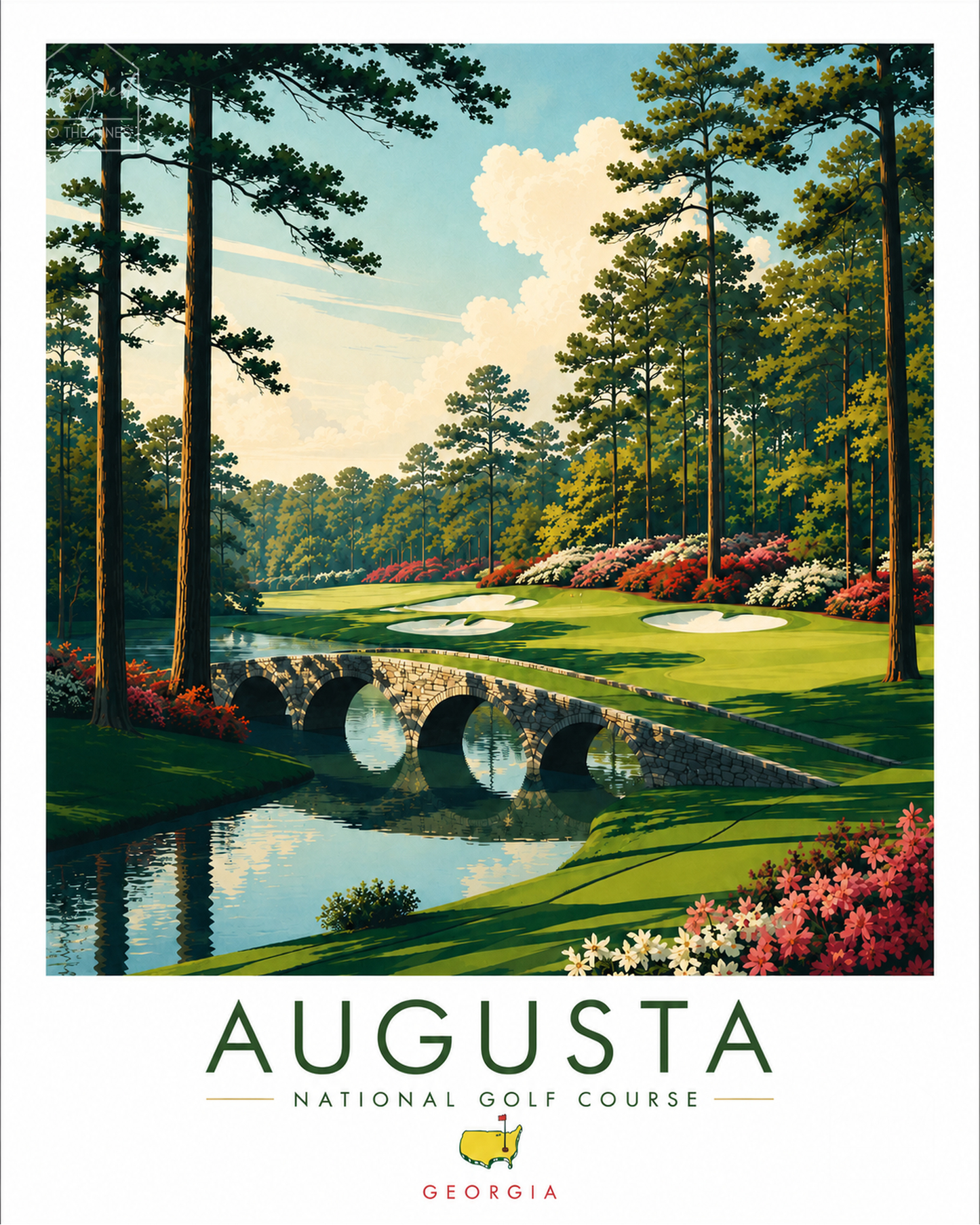 Augusta National Golf Course Art Print | Georgia Golf Digital Download